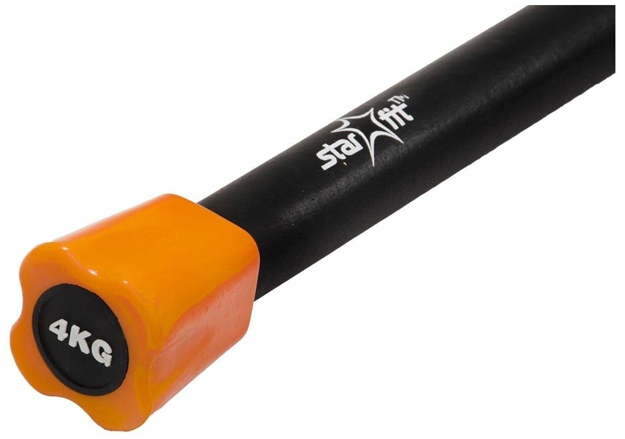 Бодибар Starfit BB-301 d31мм 120см 4кг оранжевый (УТ-00007185) - фото №2