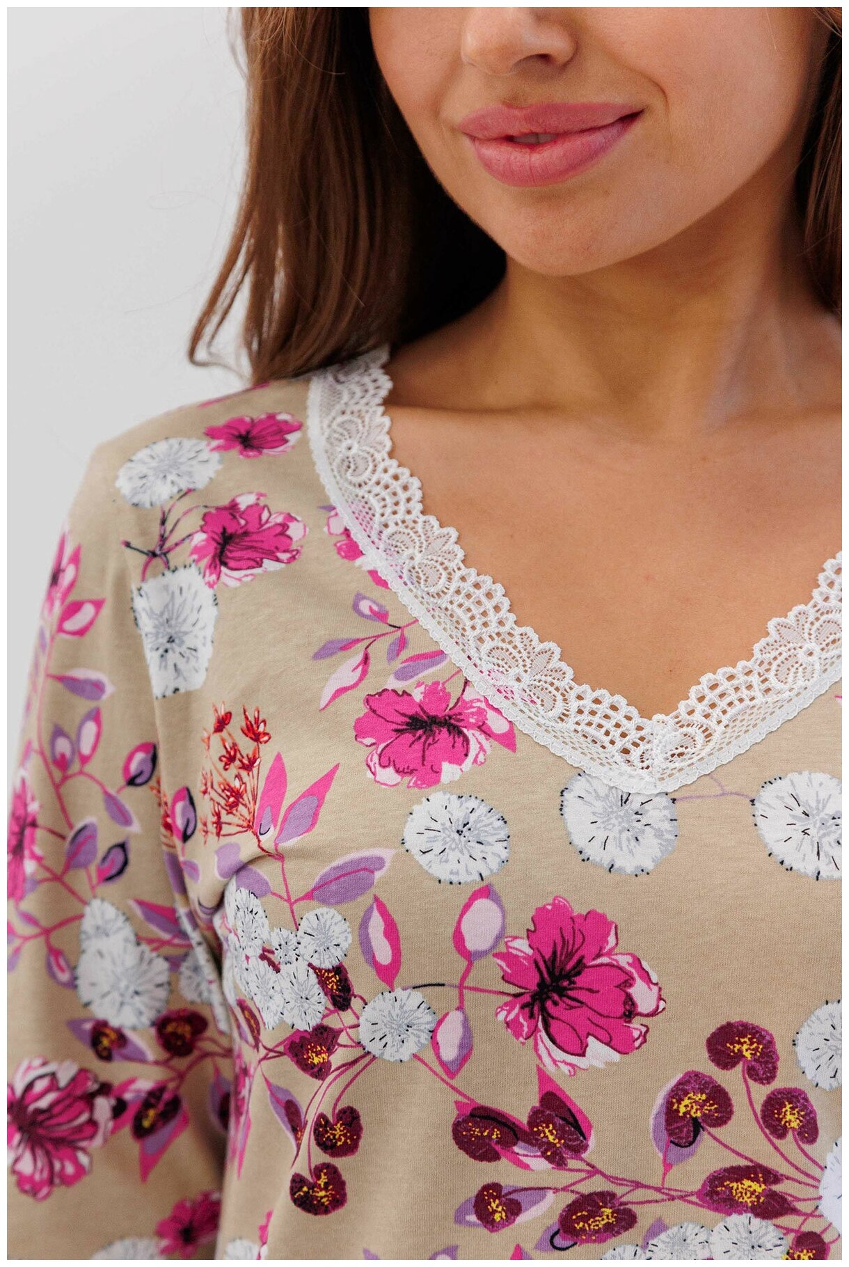 Женская ночная сорочка с рукавом Modellini 645/2, размер 54 - фотография № 8
