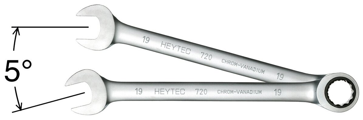 Ключ гаечный комбинированный трещоточный, 12 мм HEYTEC - фотография № 4