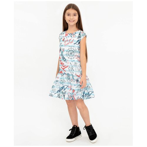 фото Платье button blue размер 146, белый