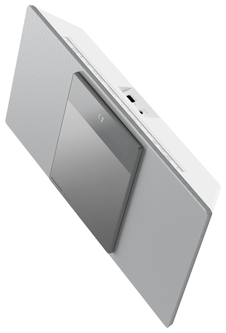 Музыкальный центр PANASONIC SC-HC410EE-K, серебристый - фото №2