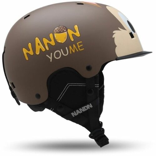 Шлем горнолыжный детский NANDN NT635A BROWN Бурундук шлем горнолыжный nandn nt728 brown white
