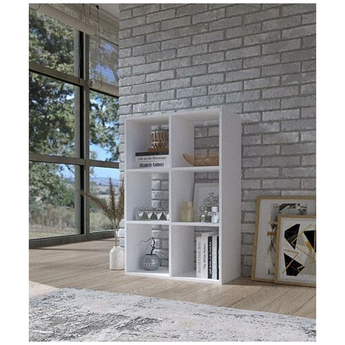 Стеллаж СТ3.2 (6 ячеек) прямой 3х2 белый