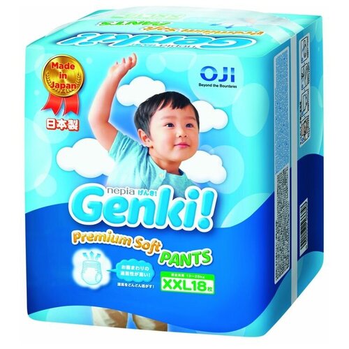 Genki трусики Premium Soft XXL (13-25 кг) 18 шт. goo n трусики ultra xxl 13 25 кг 36 шт