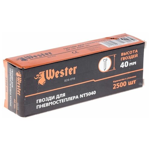 Гвозди для степлера WESTER 826-016 1 х 1.25 х 40 мм 2500 шт.