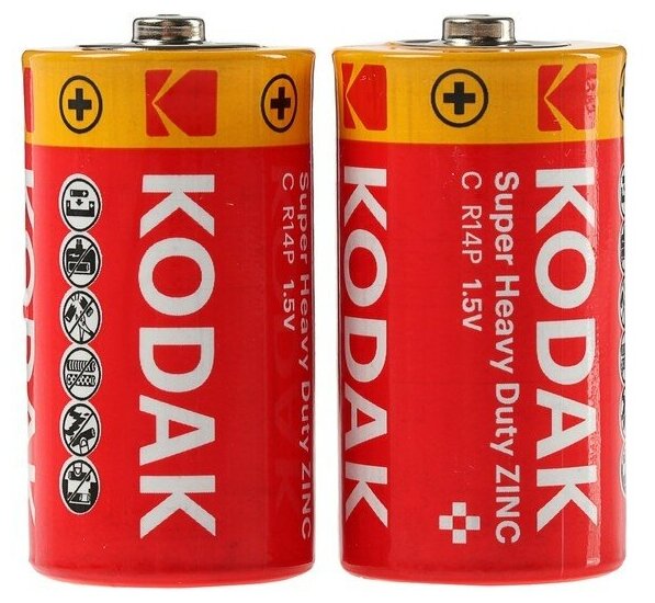 Батарейка C - Kodak R14/2SH Super Heavy Duty (2 штуки)