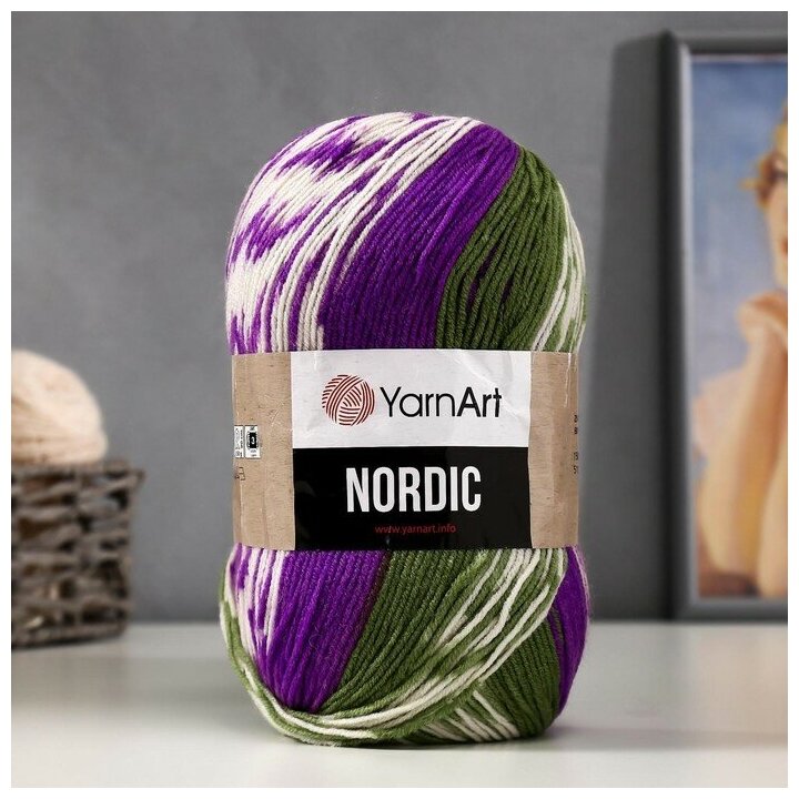 Пряжа "Nordic" 20% шерсть, 80% акрил 510м/150гр (666)