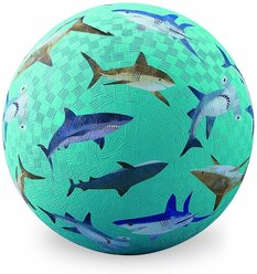 Мяч Crocodile Creek Акулы, 18 см, голубой