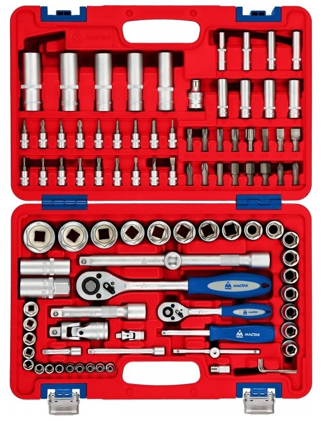 Мастак Набор инструментов универсальный 1/2", 1/4", 94 предмета 01-094C