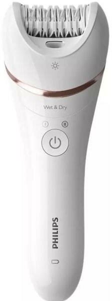 Эпилятор Philips/ 2 скорости, широкая головка, Wet&Dry, беспроводной, opti light, 6 аксессуаров