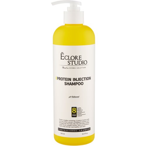 [ECLORE STUDIO] Протеиновый шампунь PROTEIN INJECTION SHAMPOO 500ml кондиционер для волос eclore studio укрепляющий протеиновый кондиционер для волос protein injection treatmen