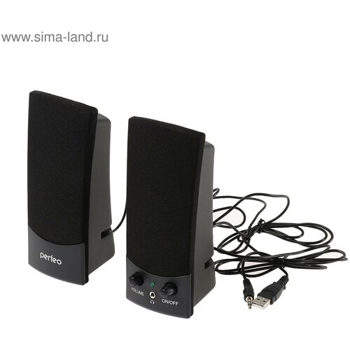 Компьютерные колонки 20 UNO 2 х 15 Вт USB черные 1257₽