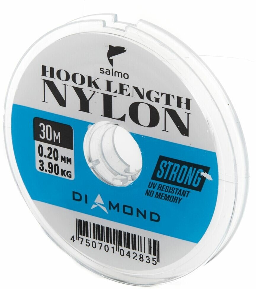 Леска монофильная Salmo Diamond HOOK LENGTH NYLON 030/020