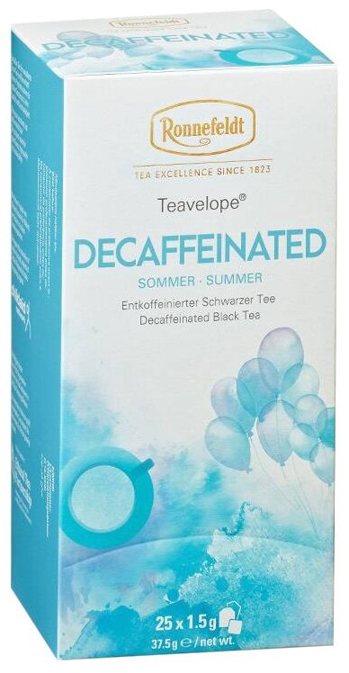 Декофеинированный черный чай Ronnefeldt Teavelope Decaffeinated(Декофеинированный) 1 пачка по 25 пакетиков. Арт.14050