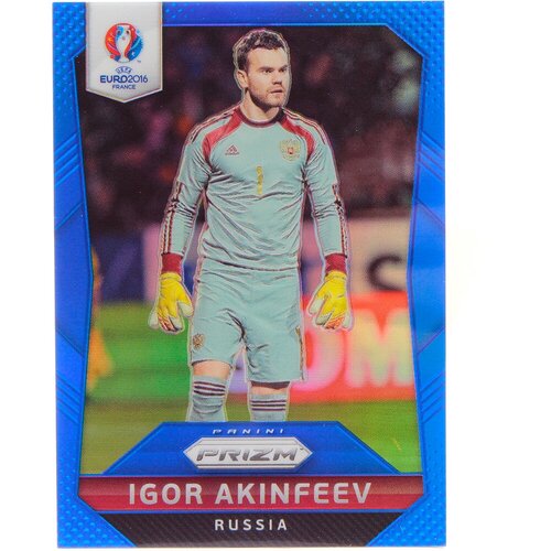 Коллекционная карточка Panini Prizm UEFA EURO 2016 France #169 Igor Akinfeev - Blue S0234 карта памяти naruto маленькая карточка с ssp картой hr оригинальная роскошная версия sp 12 патронов коллекционная карточка книга личная карта