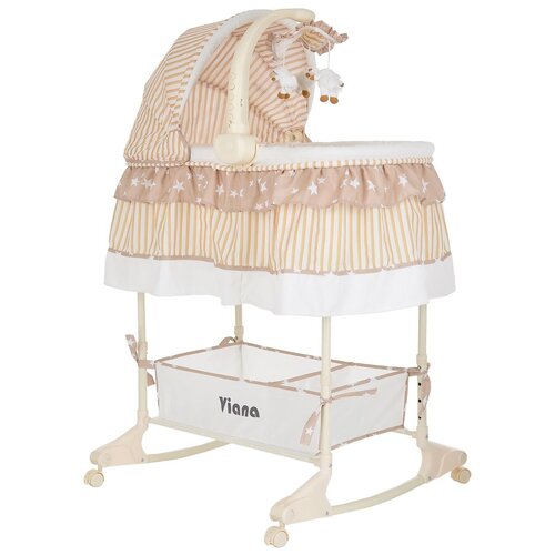 Колыбель Pituso 3 в 1 Viana, stars beige