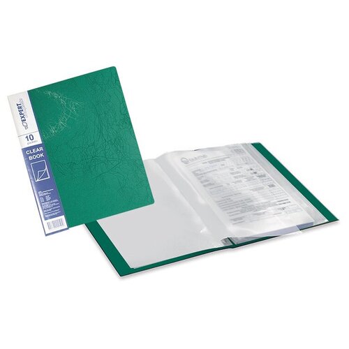 Expert Complete Premier Папка для составления каталогов 10 листов (с файлами) волокно А4 шир. корешка 20 мм, зеленая 22124