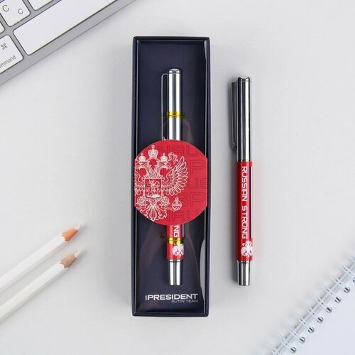 Ручка металл с колпачком Russian sport фурнитура серебро 10 мм 1шт 490₽