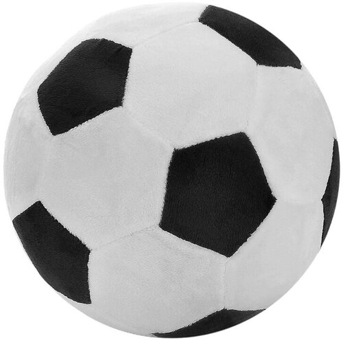 Мягкая игрушка Футбольный мяч-антистресс / Плюшевый мяч детский / белый с черным / диаметр/ 22 см