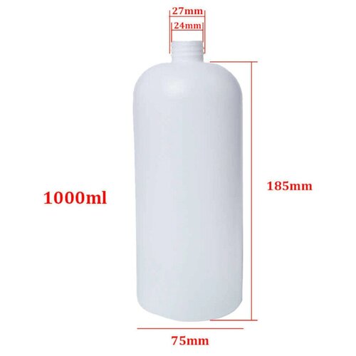 Бутылка для пеногенератора с градуировкой из толстого пластика 1 л 360₽