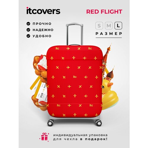 Чехол для чемодана itcovers, 150 л, размер L, желтый, красный