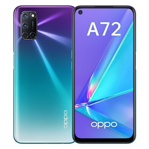 Смартфон OPPO A72 4/128 ГБ, Dual nano SIM, аврора фиолетовый