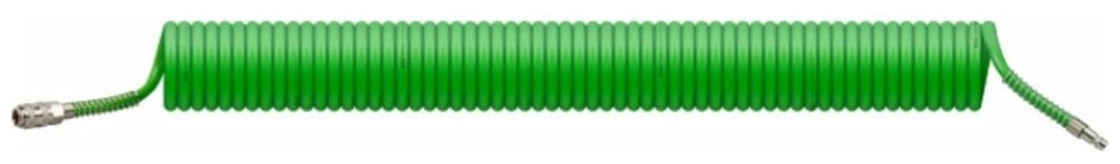 Шланг полиуретановый спиральный ECO 8/12 мм 15 м с быстросъемами (AHU-1580)