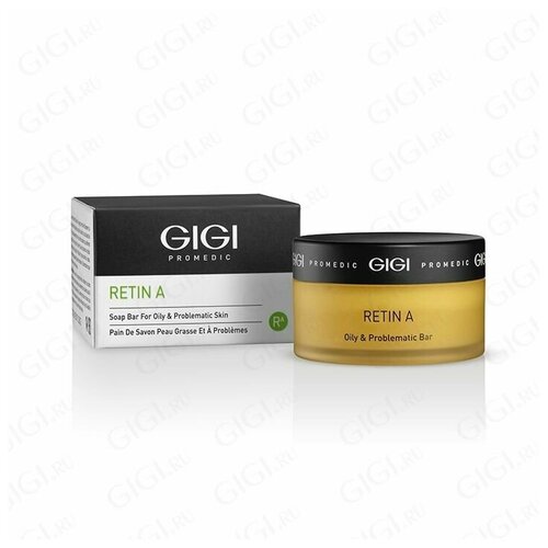 GIGI RETIN A Soap bar for oily skin Мыло в банке со спонжем для жирной кожи, 100 гр