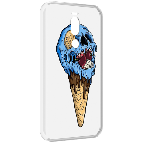 Чехол MyPads мороженное череп для Meizu X8 задняя-панель-накладка-бампер