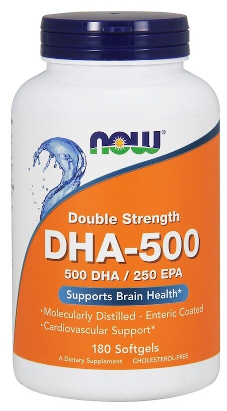 DHA-500 капс., 500 мг, 290 г, 180 шт.