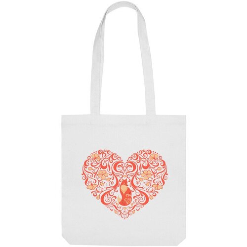 Сумка шоппер Us Basic, белый сумка сердце с лисичкой бежевый
