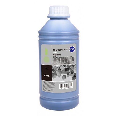 Чернила Cactus CS-EPT6641-1000 черный совместимые для Epson L100L110L120L132L200L210L222L300L312L350L355L362L366L456L550L555L566L1300 1470₽