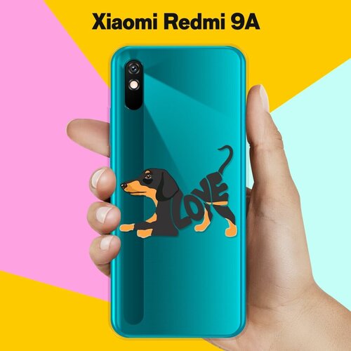 Силиконовый чехол Такса Love на Xiaomi Redmi 9A силиконовый чехол на xiaomi redmi 12 сяоми редми 12 с 3d принтом all we need is love прозрачный