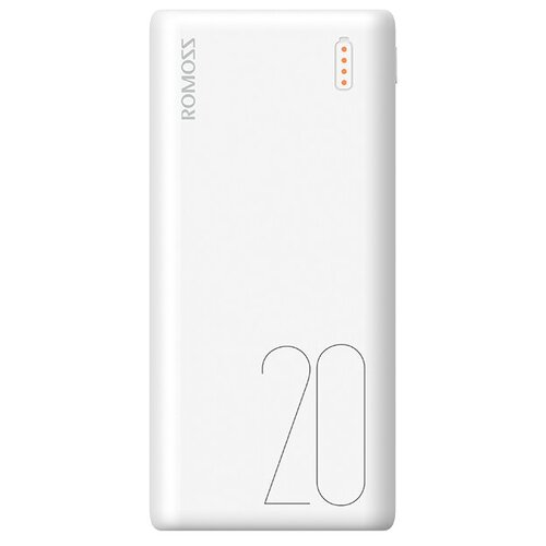 Портативный аккумулятор Romoss Simple 20, 20000 mAh, белый, упаковка: коробка