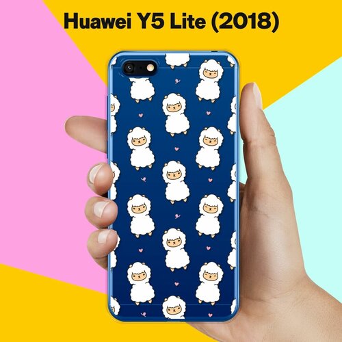 Силиконовый чехол Узор из лам на Huawei Y5 Lite (2018) силиконовый чехол узор из такс на huawei y5 lite 2018