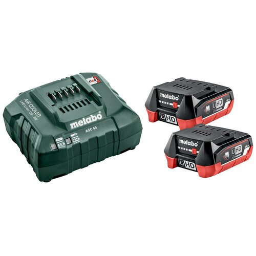 зарядное устройство bosch 1600a019r3 12 в 2 а·ч Аккумулятор Metabo 685301000, Li-Ion, 12 В, 4 А·ч, 2 шт.