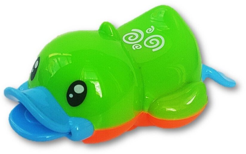 Uviton / Заводная игрушка для ванны/для купания для детей и малышей Утенок/уточка для, цвет зеленый