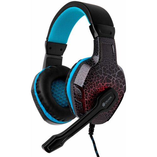 Гарнитура игровая Oklick HS-L400G ZEUS для компьютера мониторные черный синий 359480 3120₽