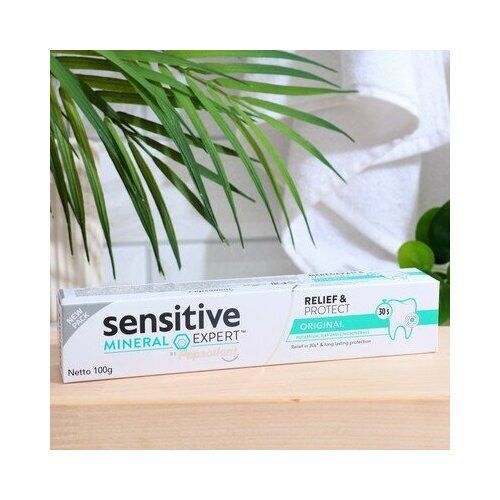 Зубная паста Sensitive Origina, Минерал Эксперт от Пепсодент, 100 г, Др. Клин