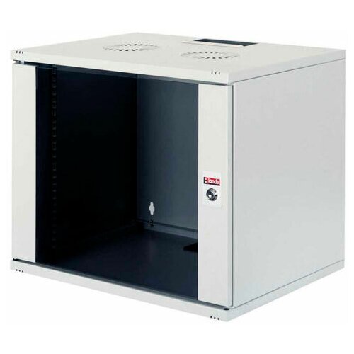 Шкаф коммутационный LANDE LN-SH09U5460-LG-F0-1 настенный, стеклянная передняя дверь, 9U, 540x460x600 мм
