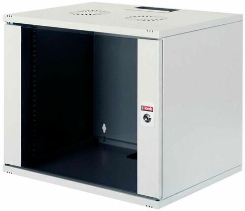 Шкаф коммутационный LANDE LN-SH09U5460-LG-F0-1 настенный стеклянная передняя дверь 9U 540x460x600 мм