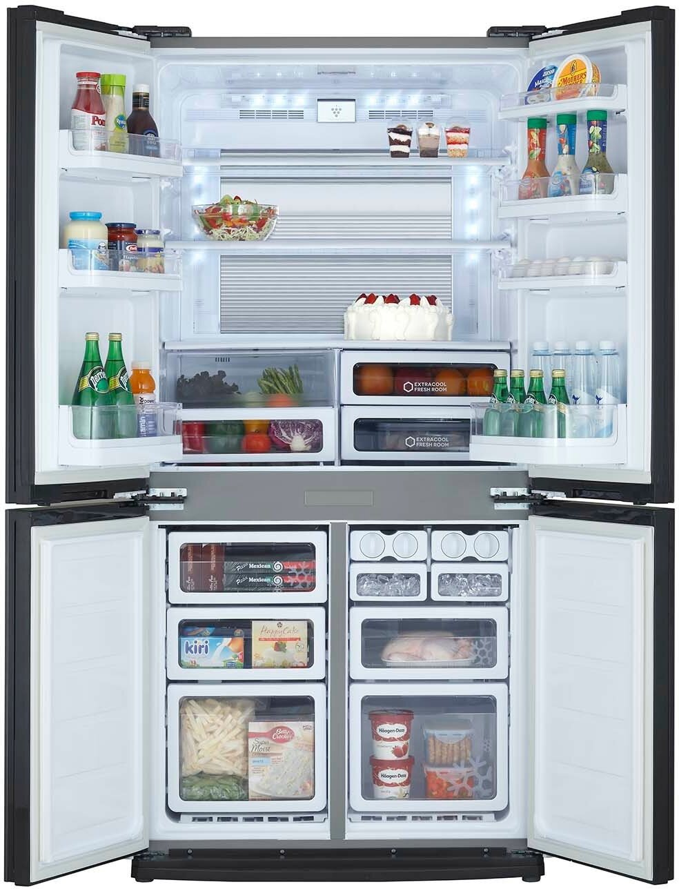 Холодильник Sharp SJEX93PBE, бежевый - фото №5
