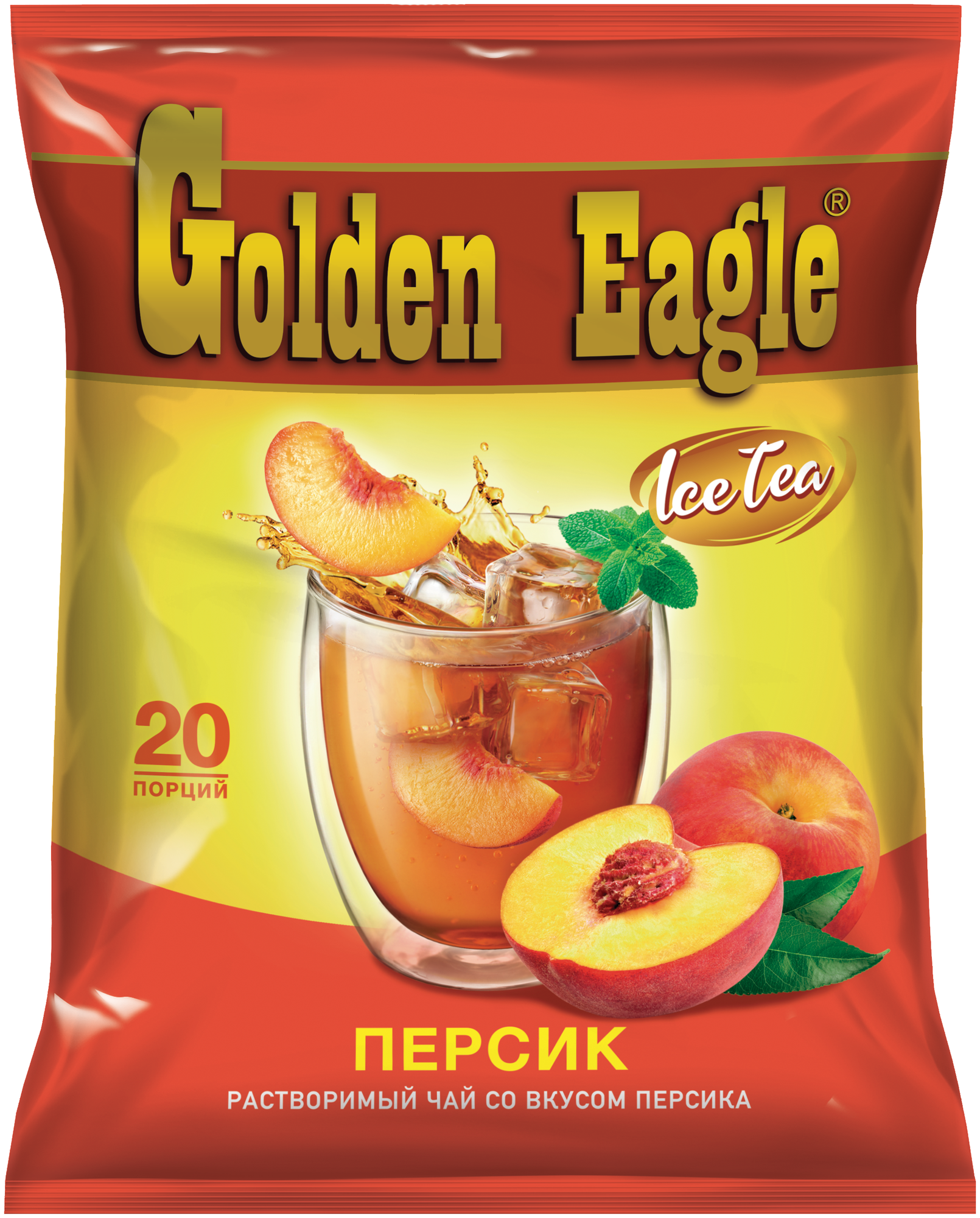 Растворимый чай со вкусом персика «Golden Eagle» - фотография № 1