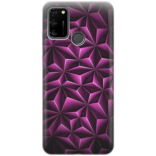 фото Re:pa накладка transparent для honor 9a с принтом "лиловый узор"