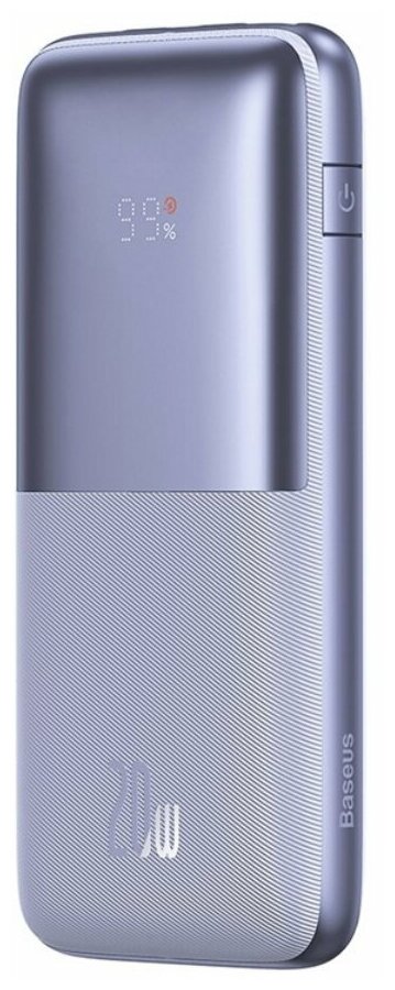 Внешний аккумулятор Baseus Bipow Pro Digital Display Fast Charge Power Bank 10000mAh 20W Purple (With Simple Series Charging Cable USB to Type-C 3A 0.3m White) (PPBD040105)