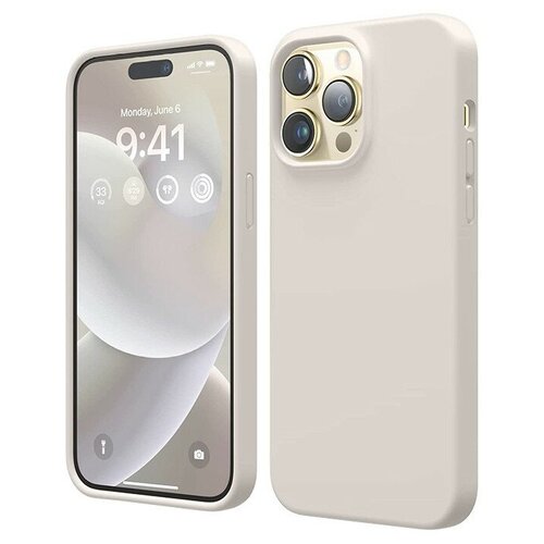 Чехол Elago Soft Silicone для iPhone 14 Pro, бежевый