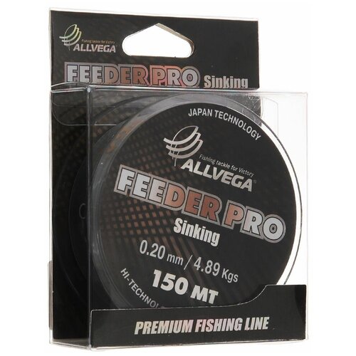 фото Монофильная леска allvega feeder pro dark green 0.2 мм 150 м 4.89 кг