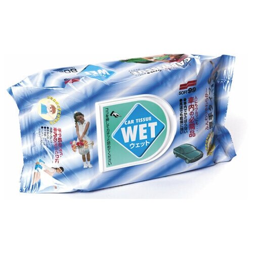 Купить Салфетки влажные универсальные Soft99 Wet Tissue, 80шт. арт. 04126, Влажные салфетки