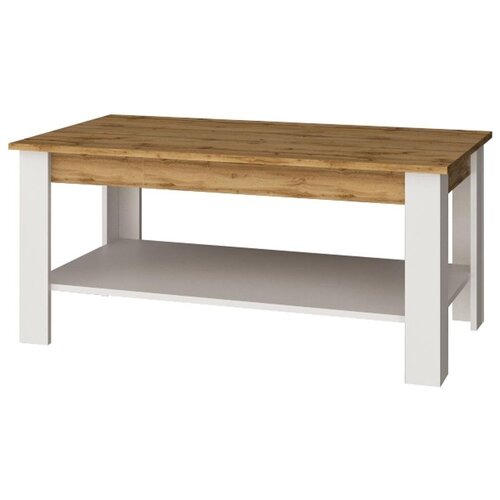 Стол журнальный ,TAURUS, цвет белый\дуб вотан