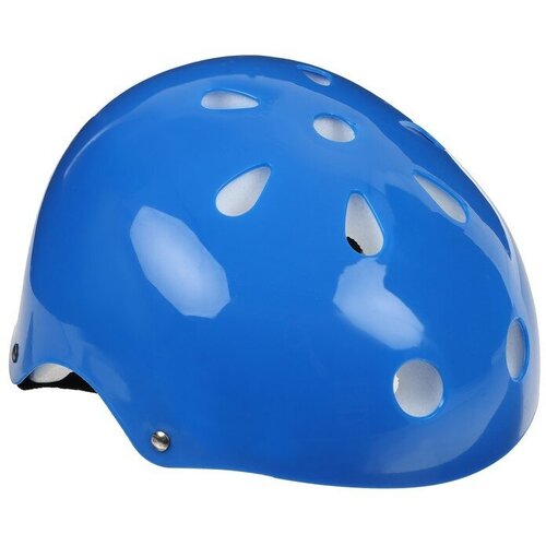 Шлем защитный детский ONLYTOP, обхват 55 см, цвет синий шлем защитный детский обхват 55 см цвет синий с регулировкой onlytop 9326645